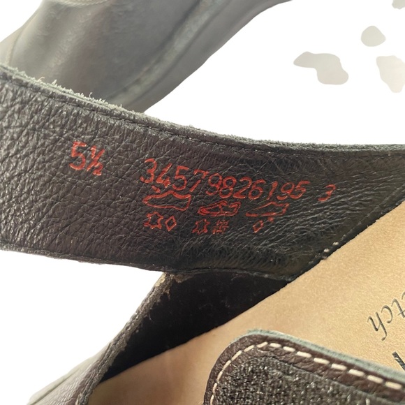 BERKEMANN Berkoflex Clog Black Leather Slip On Clog Mule Wedge Comfort Shoe 7.5 - Picture 6 of 12